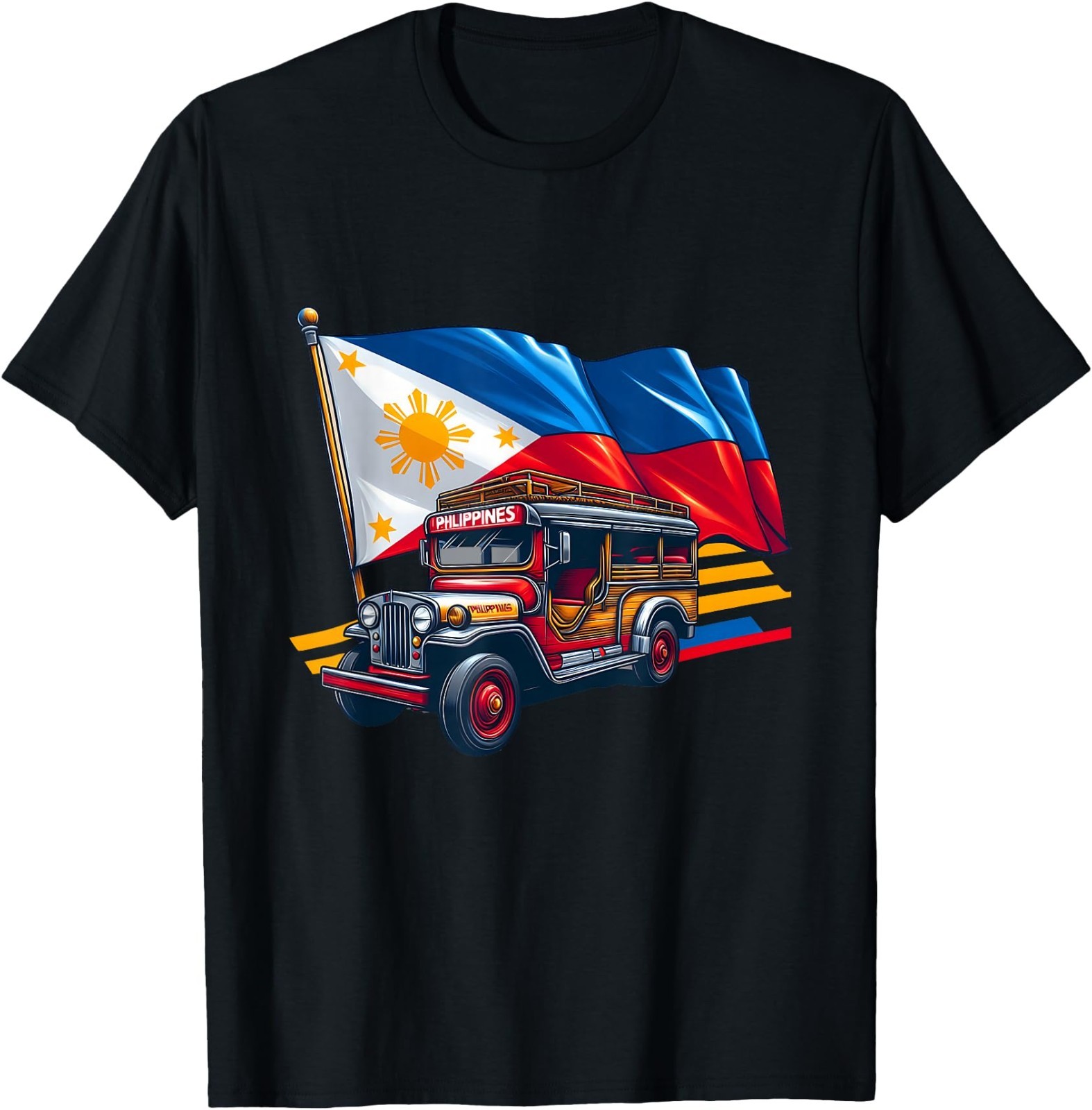 Philippines Flag Proud Filipino Souvenir Philippines Jeepney T-Shirt