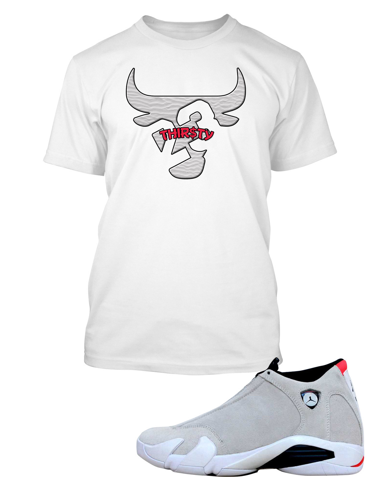 Bull Tee Shirt to Match J14 Desert Sand Men Graphic Sneaker Tee Big Tall Sm gallery