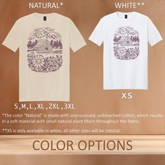 Rustic Barn Mountain Landscape Graphic Tee Woodcut Style Nature Art