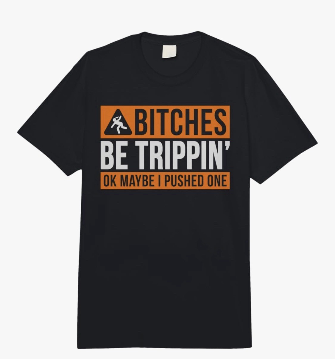 Spencer’s Black “Be Trippin” Graphic Short Sleeve T-Shirt Unisex Size Medium NEW gallery