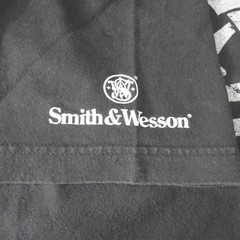 Smith & Wesson Mens MEDIUM Black T-Shirt Gun Pistol Firearm S&W Logo 1852 Logo