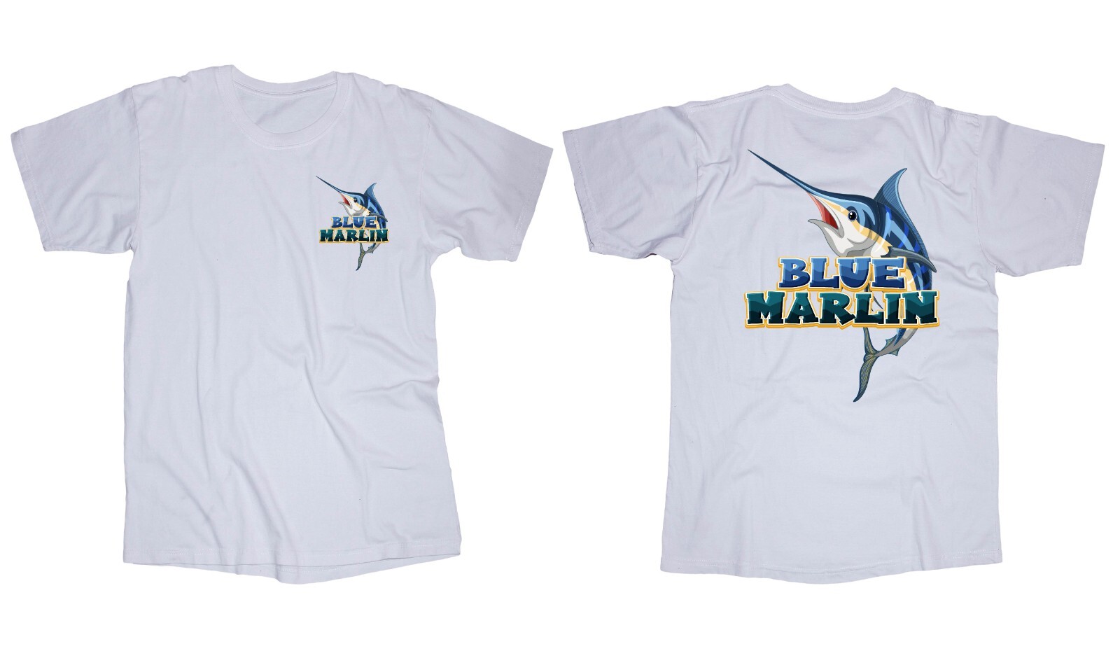 Blue Marlin Fishing Saltwater Fish Boating Ocean white T-shirt