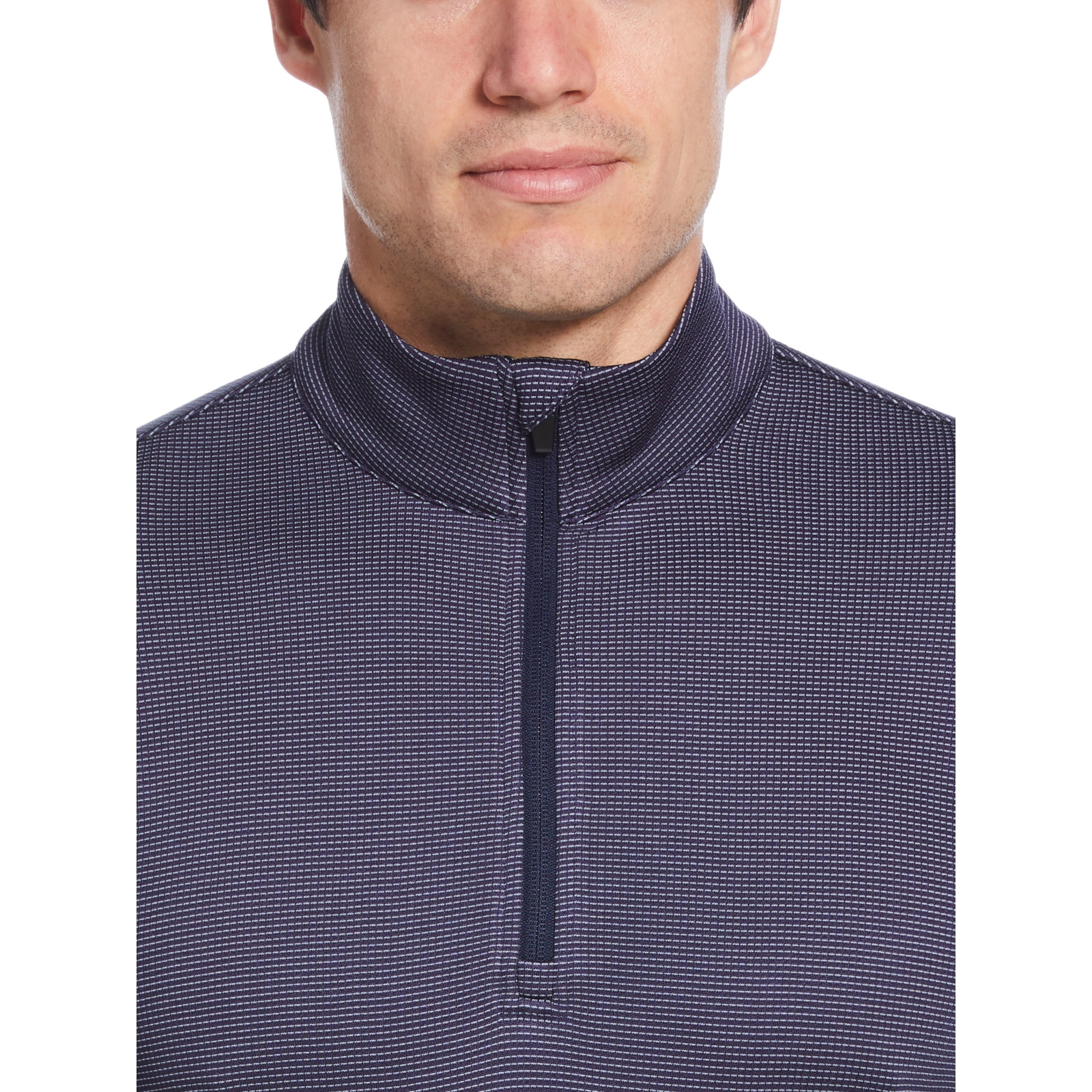 Ben Hogan Performance Men’s Blue Jacquard 1/4 Zip Long Sleeve Shirts: M-2XL gallery