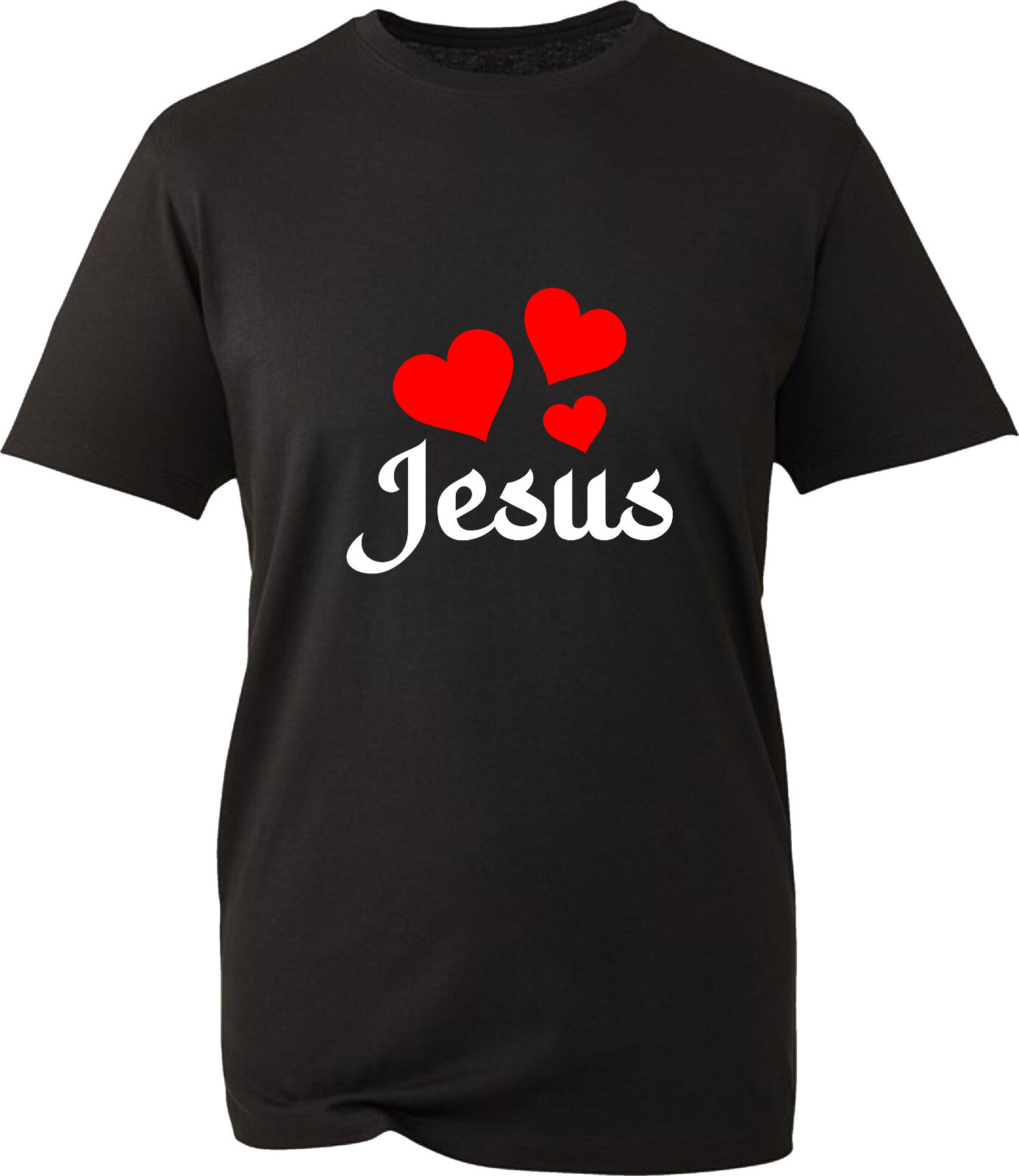Jesus T-Shirt Hearts Jesus Christ Christians Church Religious Spirituality Top