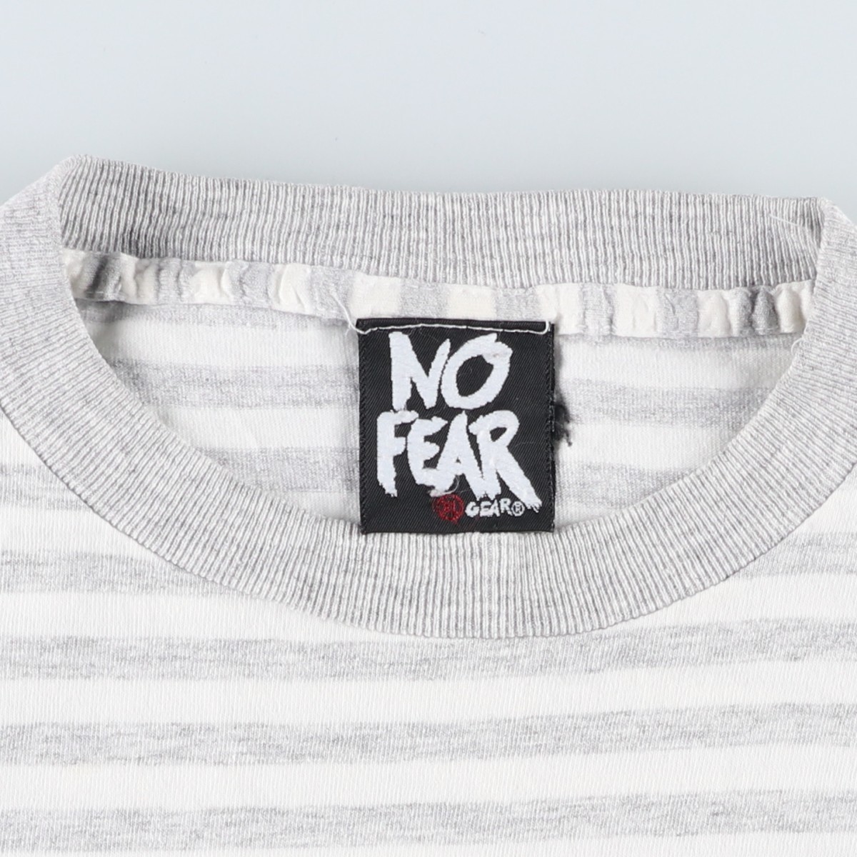Used 90'S NO FEAR striped pattern logo t-shirt made in USA men's size XL equ... gallery
