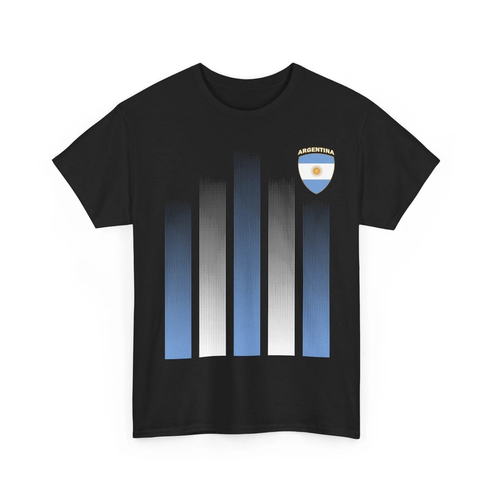 Argentina Retro Soccer T-Shirt Mens Vintage Argentinian Flag Graphic Tee