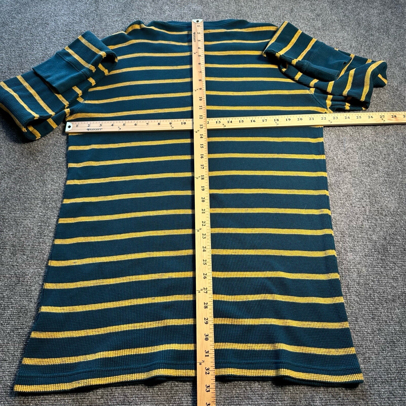 Foundry Shirt Mens Large Tall Blue Waffle Weave Long Sleeve Button Rib Cuff gallery
