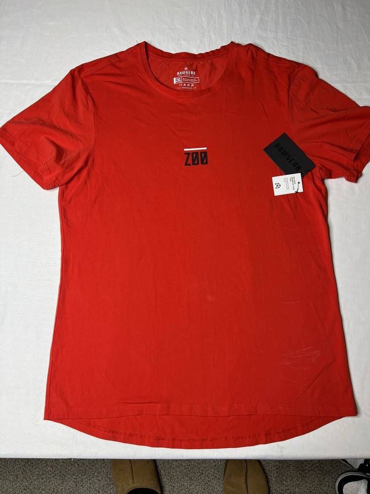 RAW GEAR MEN’S ESSENTIAL ZOO TEE SIZE 2XL RED