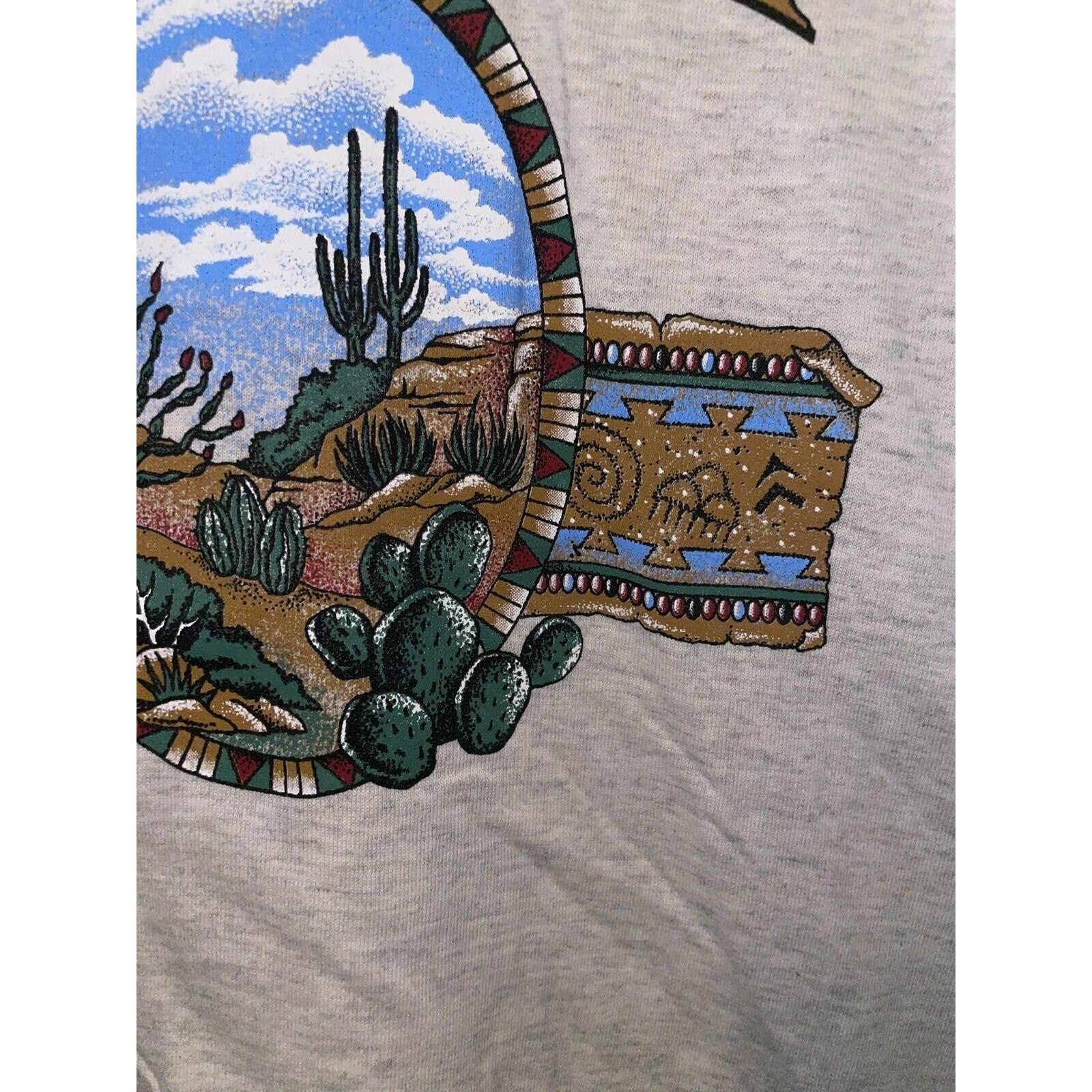 Vintage Sedona Shirt AZ ArizonaCactus Graphic Gray Tee VTG 90s L Large gallery