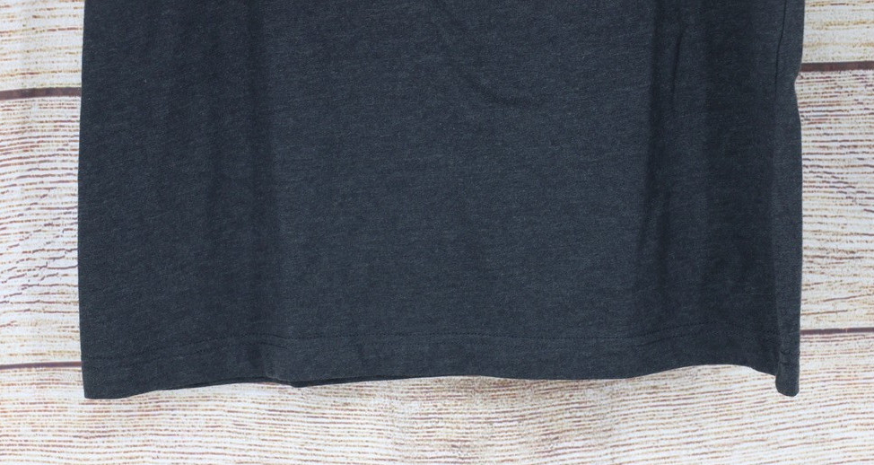 Mens XL Charcoal Gray Fitted Crew Neck T-Shirt Basic Casual Cotton Blend Tee gallery