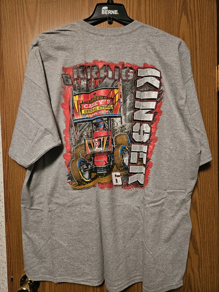 Kraig Kinser Casey’s General Store Gildan T-shirt Men’s Size 3XL. Brand New!
