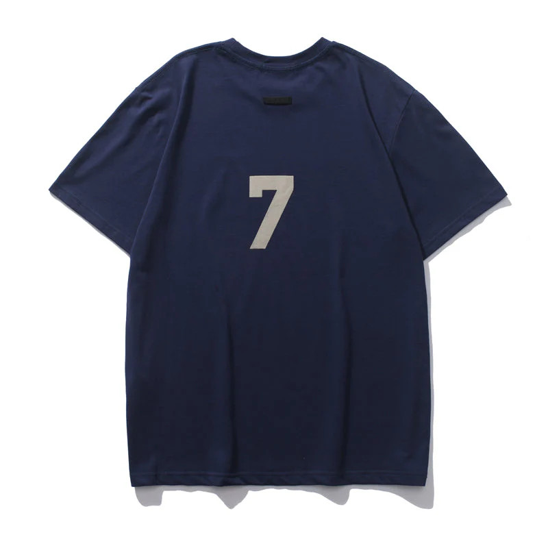 Fear Of God Shirt Mens L Navy Blue 7 Back Graphic Made USA Cotton gallery