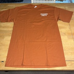 Trader Joe’s Tshirt Orange Large 2026 Edition Decal Merch Exclusive NEW