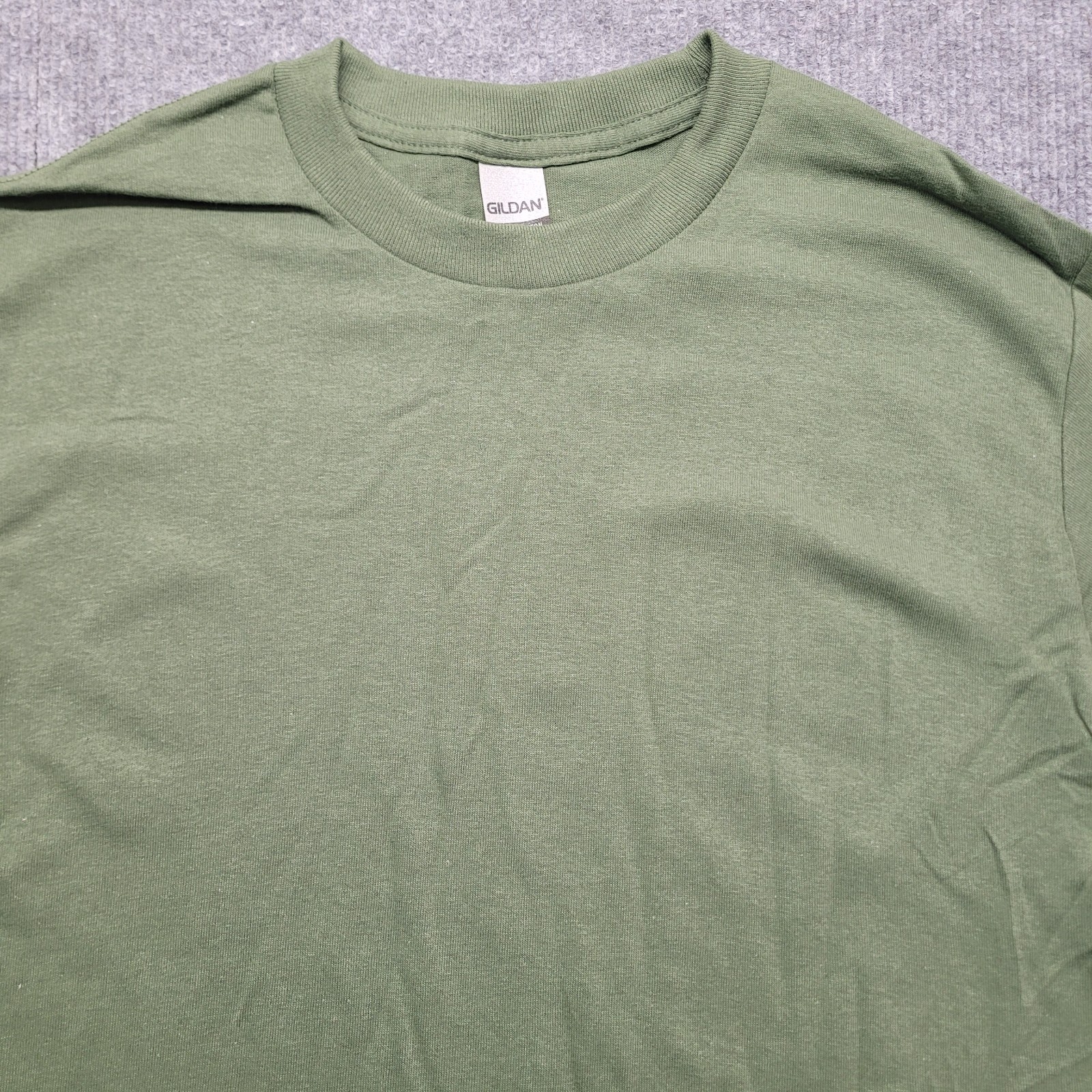 Gildan G540 Men’s Heavy Cotton Preshrunk Long Sleeve Shirt Green Size Small gallery