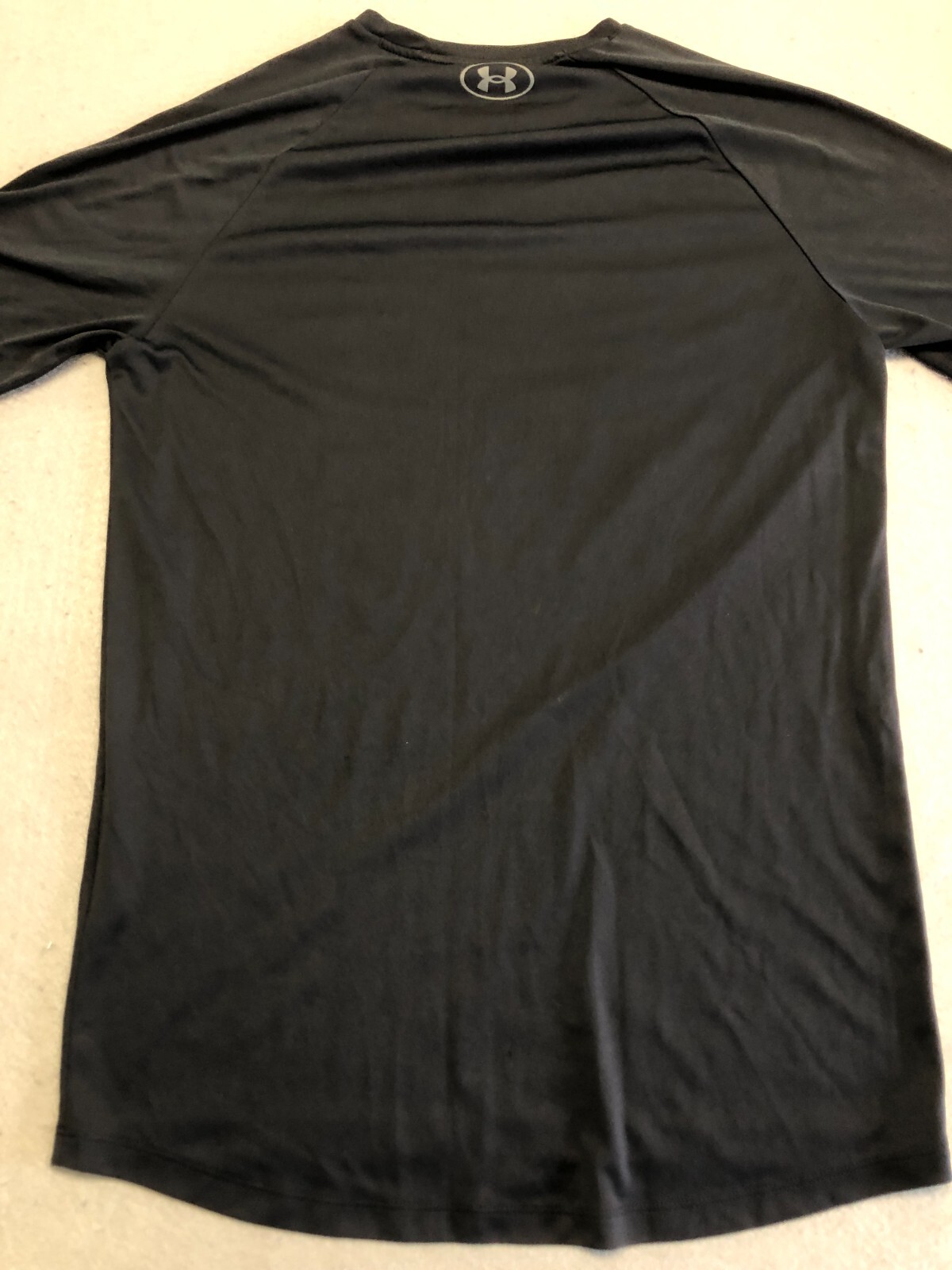 Under Armour T-Shirt Men's Small Loose Fit Black Logo Activewear Casual Tee gallery