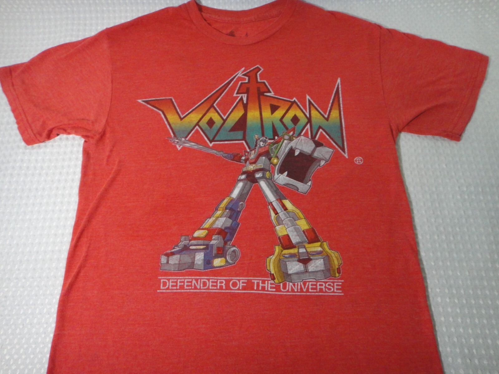 Voltron Defender of the Universe Red Polyester Cotton Rayon Blend T-shirt Size S gallery
