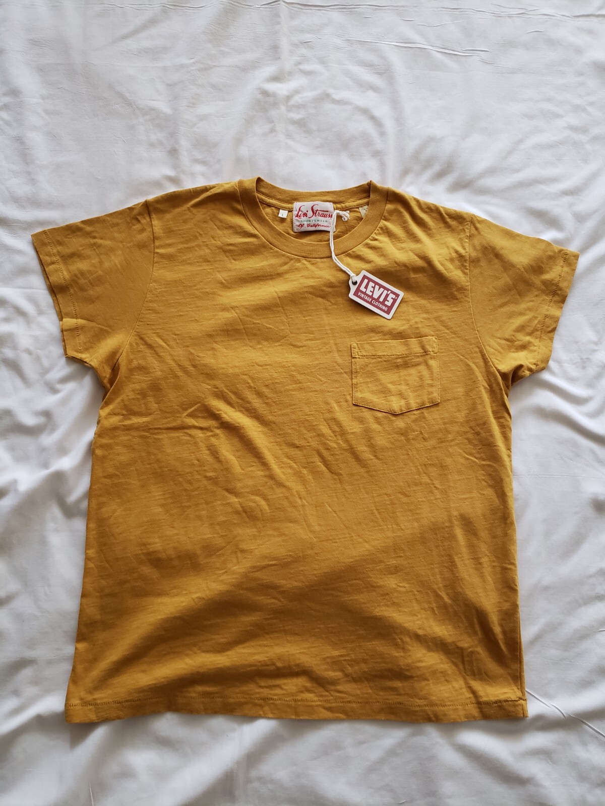 Levi's 1950s Vintage Clothing LVC Sportswear Tee Men's Harvest Gold Yellow LARGE gallery