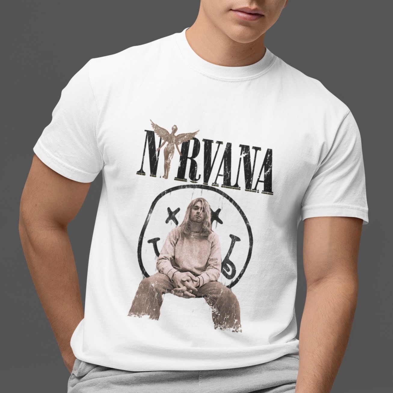 Vintage Grunge Rock Graphic Tee 90s Style Distressed Guitar Band Aesthetic Shirt gallery