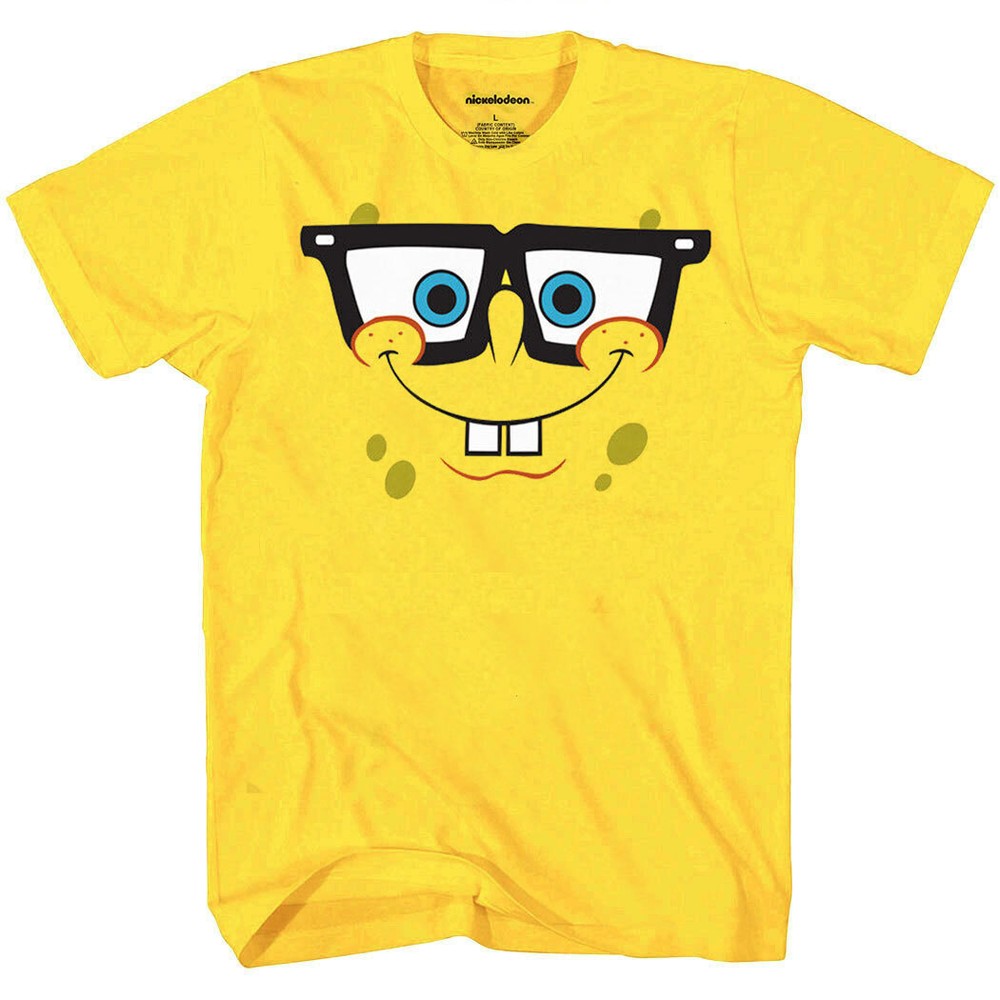 SpongeBob SquarePants Nerd Glasses Face T-Shirt