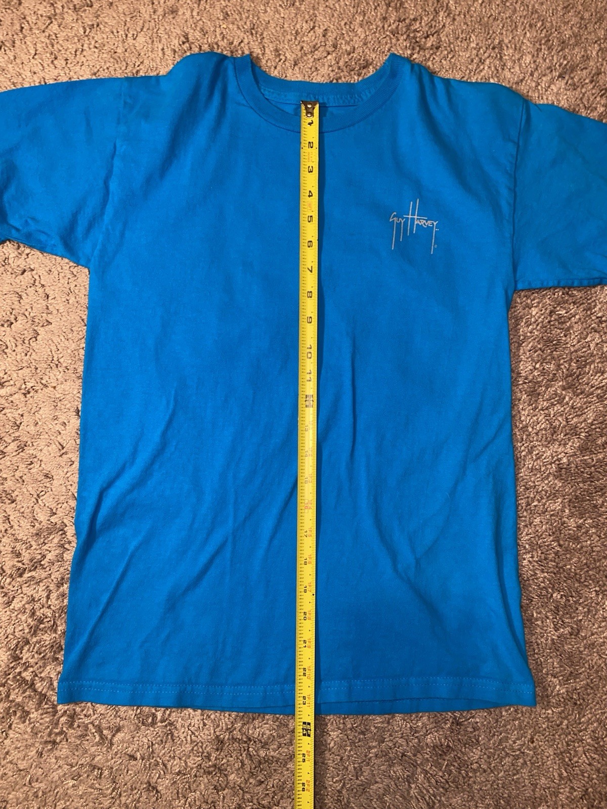 Guy Harvey Graphic Ocean Fish Tee Mens Size Medium Blue Beach Shirt gallery
