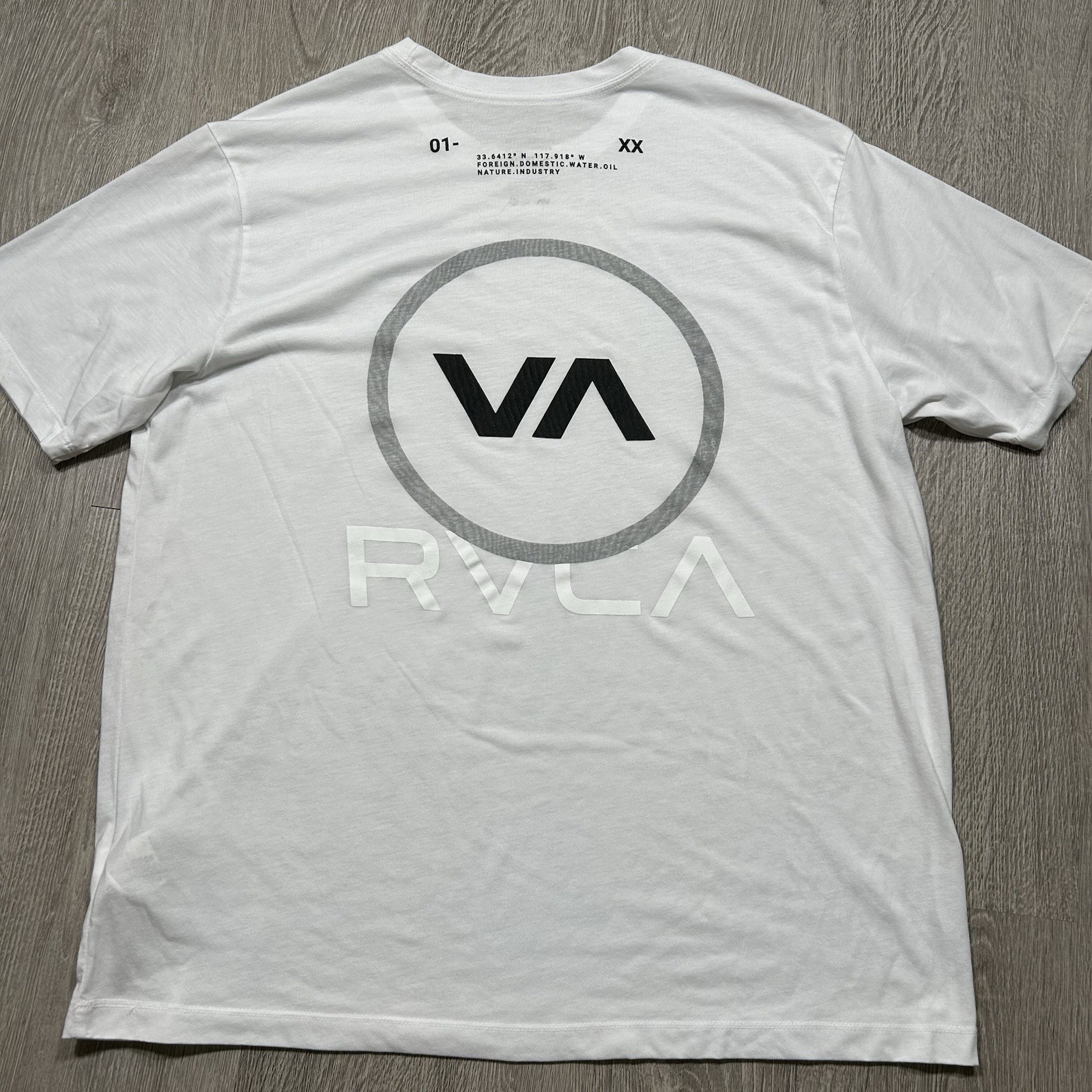 RVCA VA Sport Tee T Shirt Mens XL White Gym Workout Regular Fit Coordinates gallery