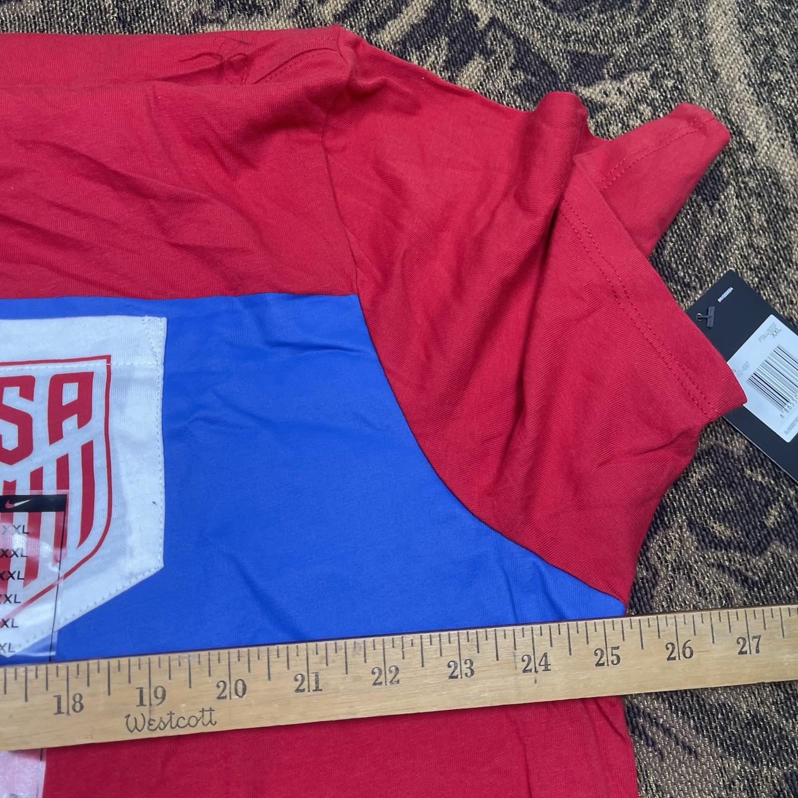 Nike Team USA Men's National Soccer Team Athletic Cut T-Shirt Size XXL New Red gallery