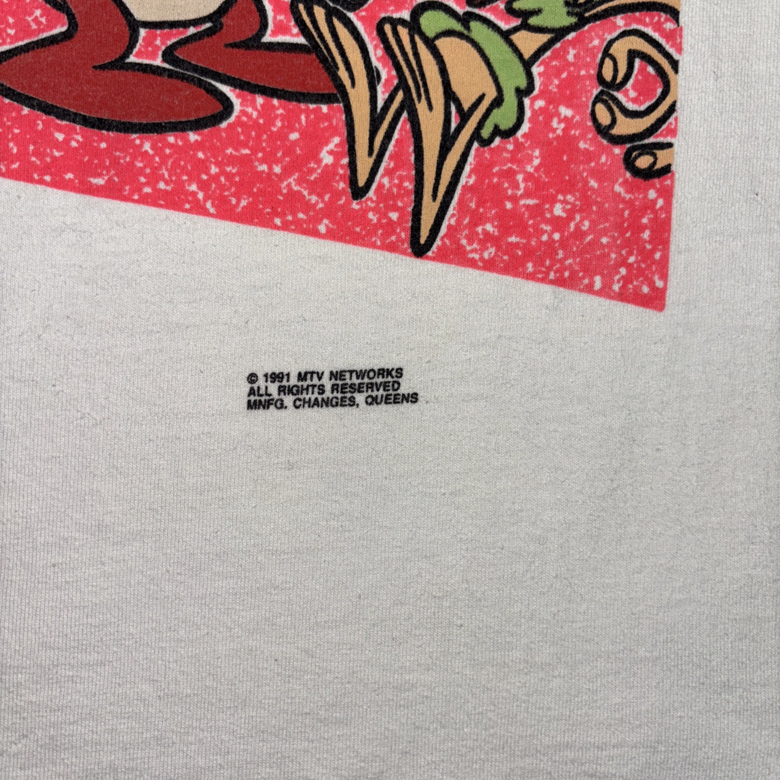 Vintage Ren and Stimpy T-Shirt 1991 Nickelodeon Size Small Changes MTV No Tag gallery
