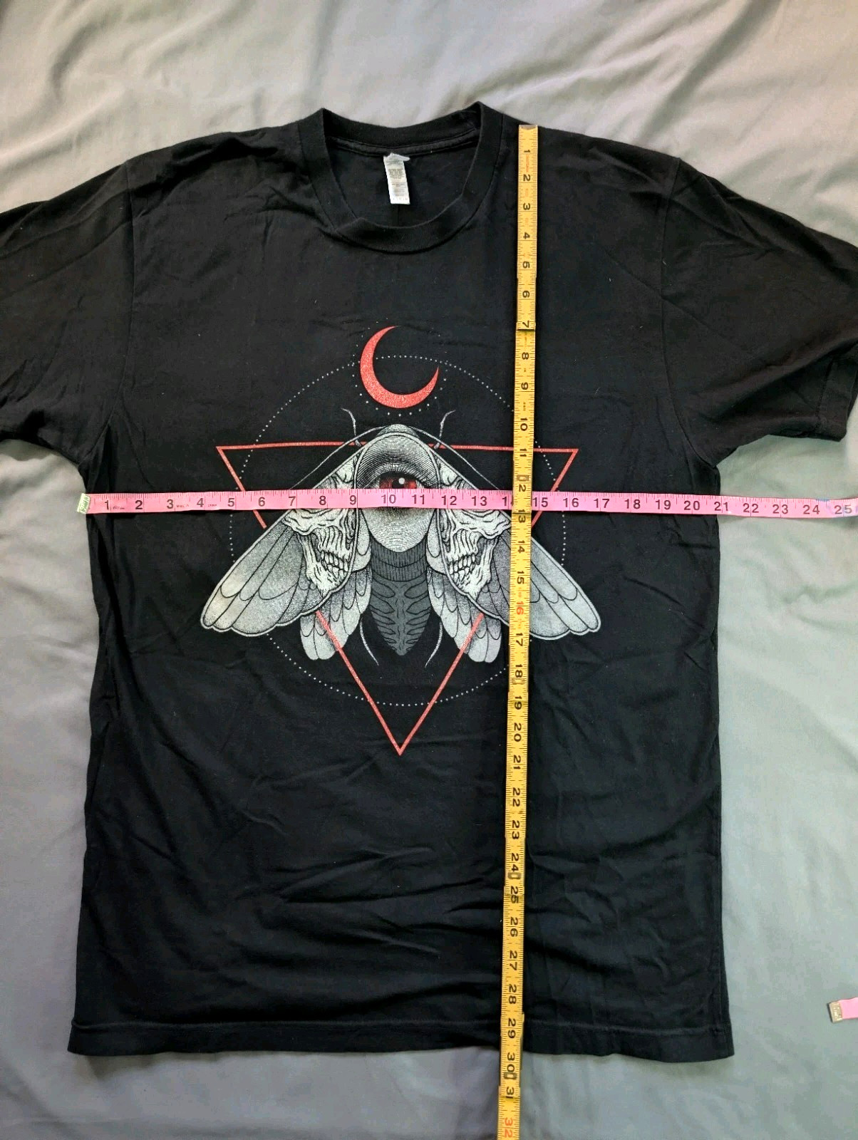 Occult Death Moth All Seeing Eye T Shirt Mens L Black Gothic Witch Grunge... gallery
