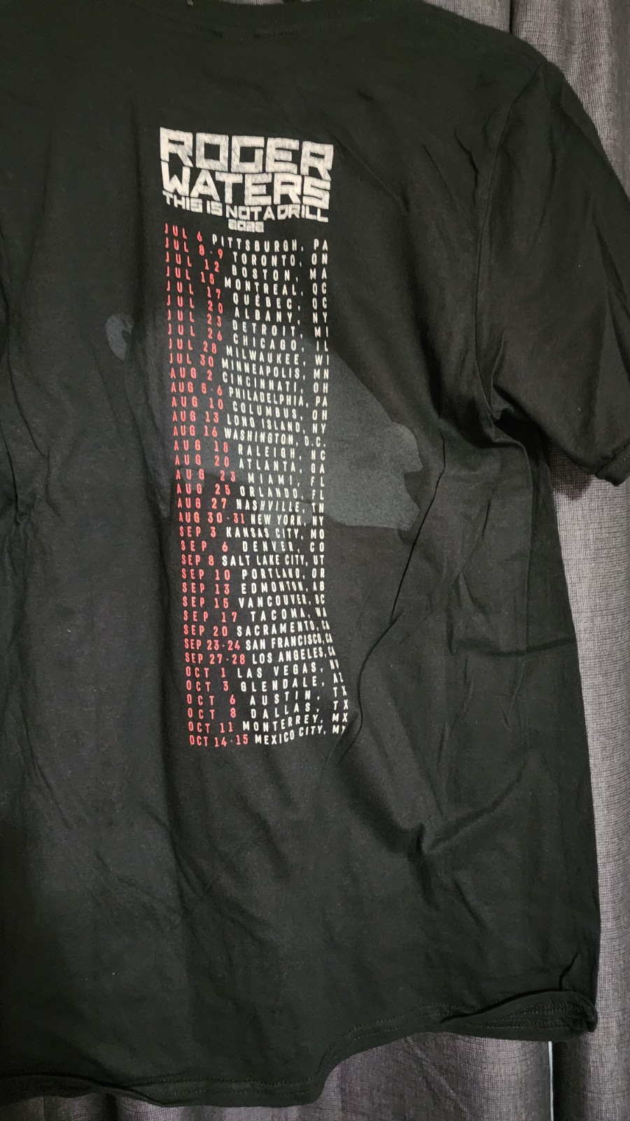 The Thread Shop Roger Waters This Is Not A Drill Double-Sided Tee Black S gallery
