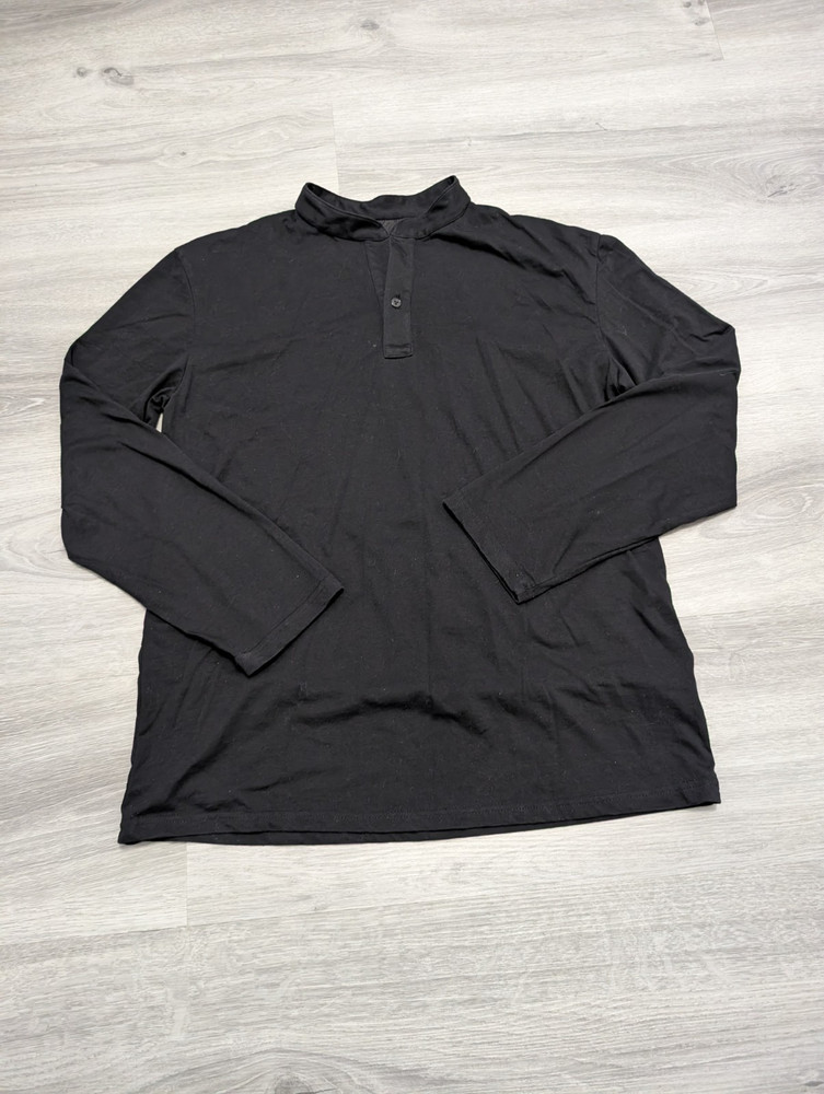 Lufthansa Porsche Design Mens Special Edition Van Laack Henley Shirt Black Large
