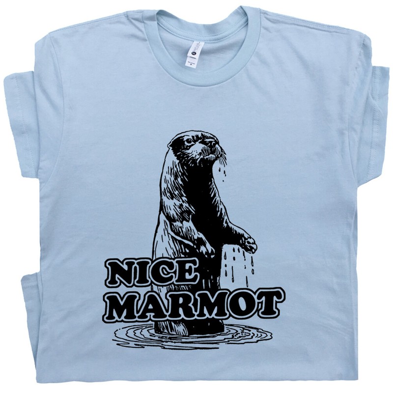 Nice Marmot T Shirt The Big Lebowski Shirt 90s Movie Quote Beaver Dude Abides