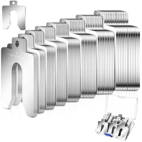 Pcs Size D 5″ x 5″ Stainless Steel Slotted Shims Kit Size D 5″ X 5″ 80