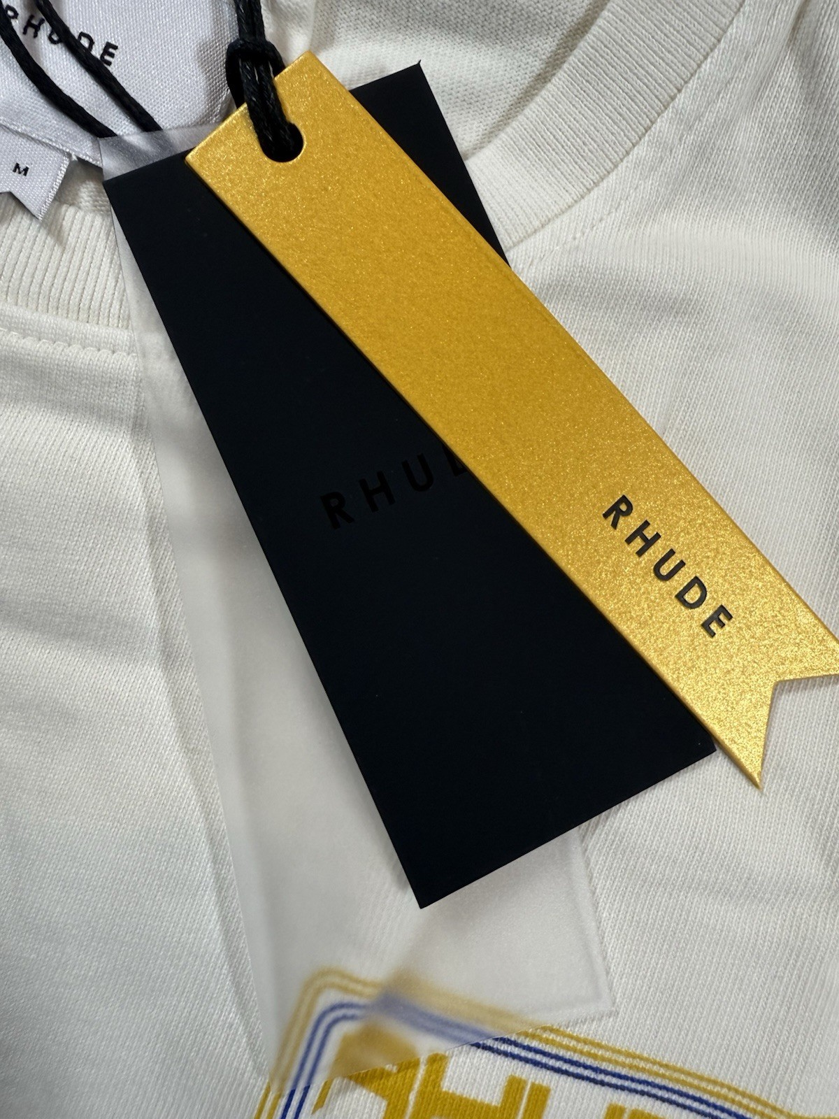 Rhude Roadway Racing Vintage White S/S T-Shirt Oversized Medium *New with Tags* gallery