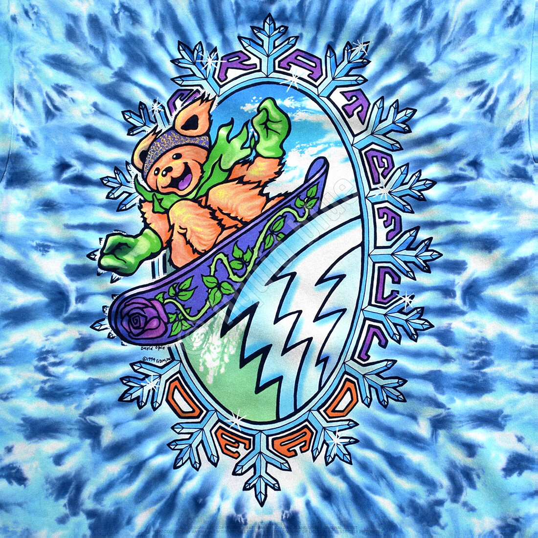 GRATEFUL DEAD-SNOWBOARD BEARS-2 SDD TIE DYE T-SHIRT S-M-L-XL,XXL-3X,4X,5X,6X gallery