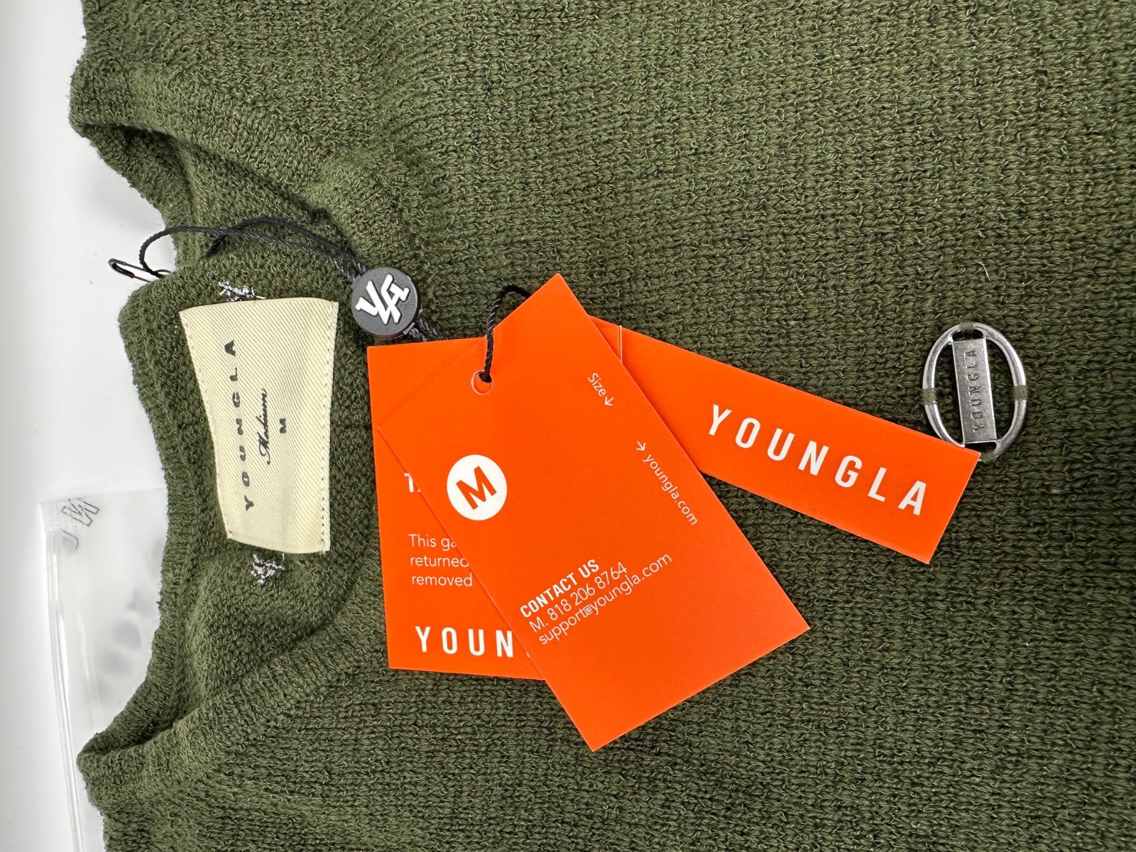 YoungLa 8088 - Natural Form LongSleeve Men’s Shirt - Medium - Olive Green gallery