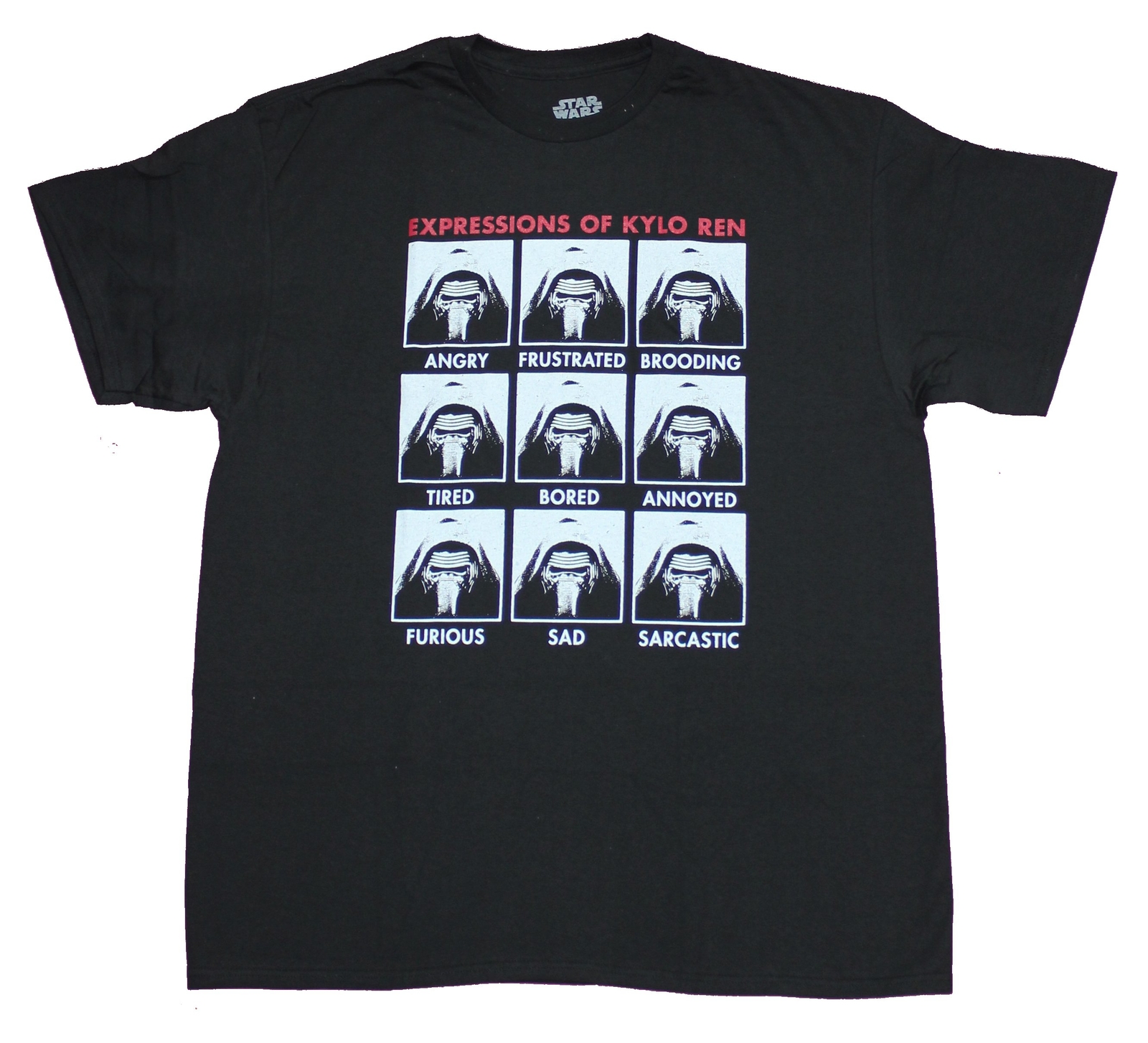 Star Wars Adult New T-Shirt - Expressions of Kylo Ren Boxes gallery