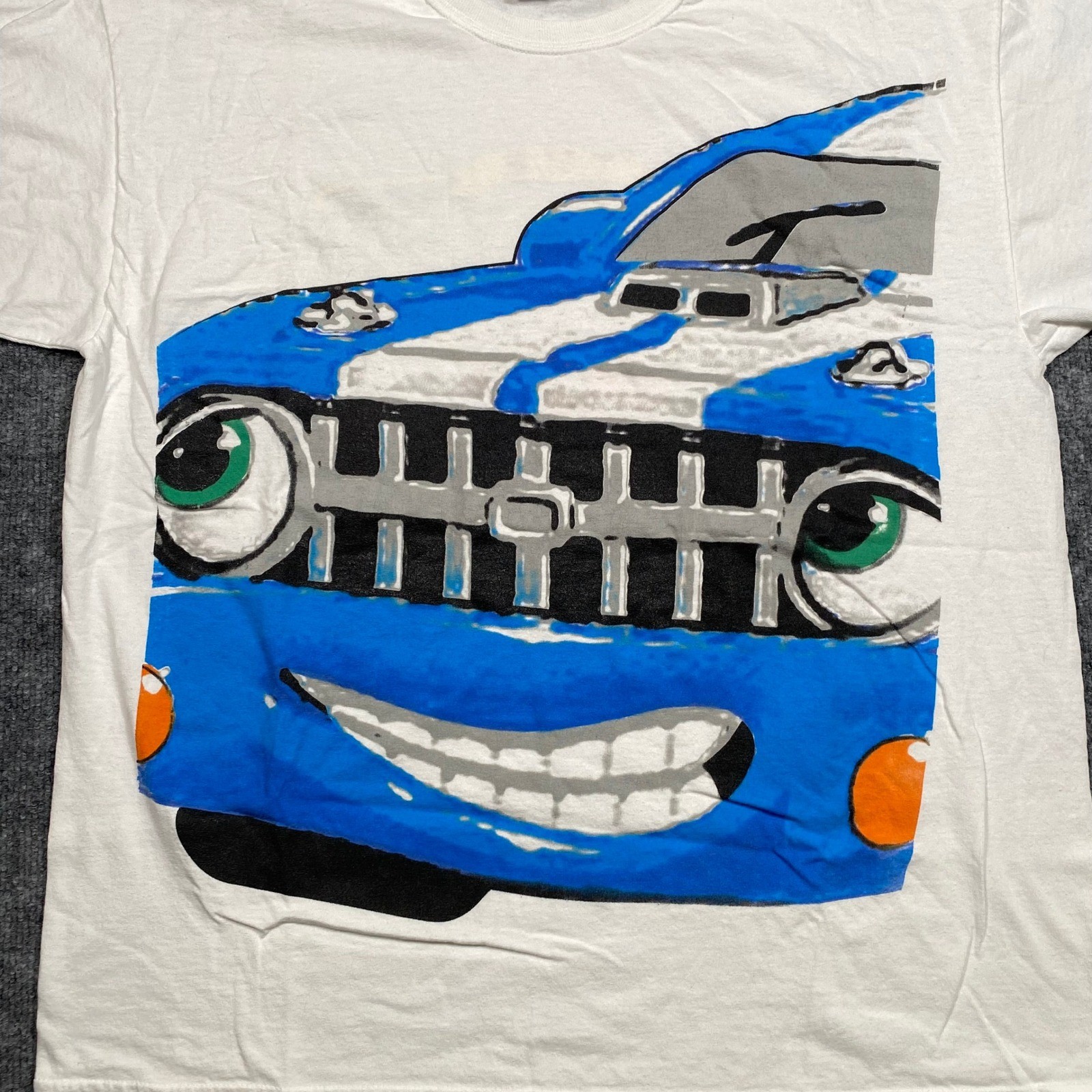 Mens Gildan The Chevron Cars Moe Muscle Graphic T-Shirt White XL Vintage Style gallery