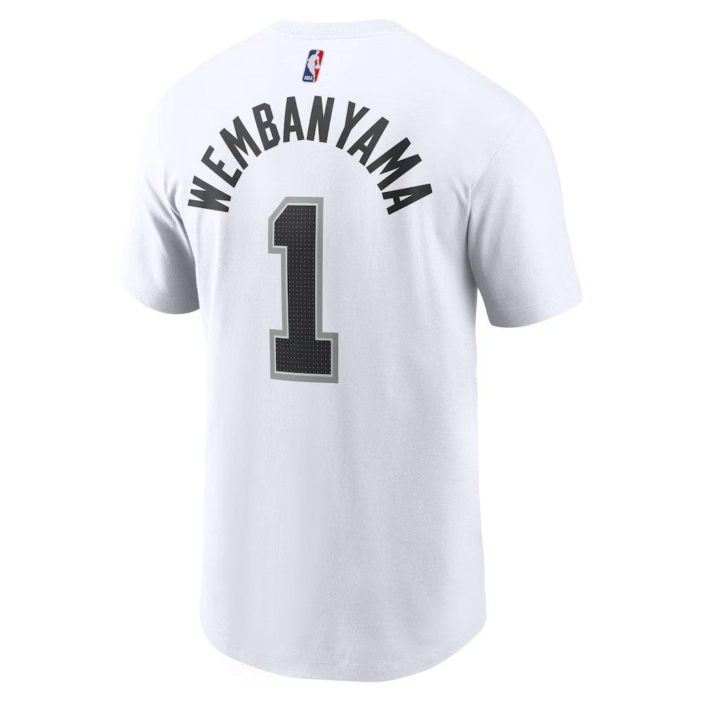 [DR6397-102] MENS NIKE NBA SPURS VICTOR WEMBANYAMA ESSENTIAL NAME & NUMBER T-SHI gallery