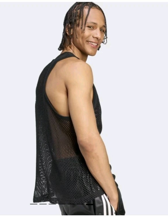 Sold Out ! adidas x Jeremy Scott 90s House Music Mesh Tank Top Tee S Small Nwt gallery