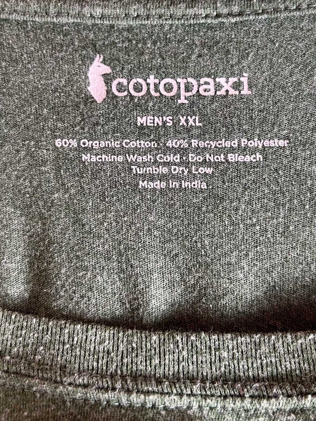 Cotopaxi Men's XXL Short Sleeve T-Shirt Do Good Graphic Green Organic Cotton gallery