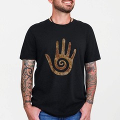 Hopi Healing Hand T-Shirt | Native American Stone Spiral Symbol Tee Shirt