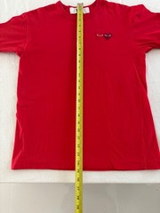 Comme des Garcons PLAY Red Double Heart T-Shirt SZ M & Green Heart T Shirt VG