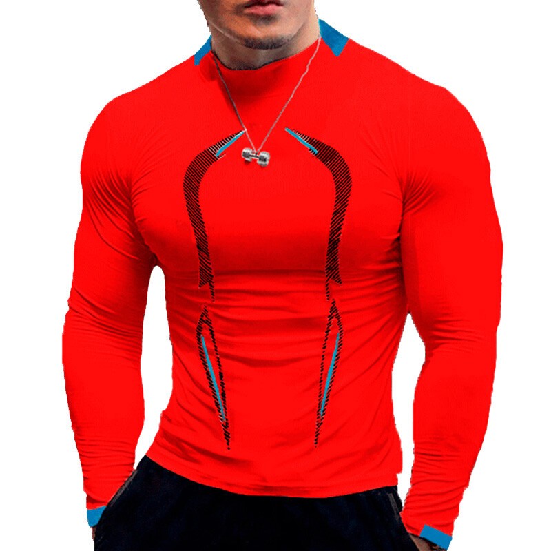 Men Compression Armour Base Layer Top Long Sleeve Thermal Gym Sports Shirts Tee gallery
