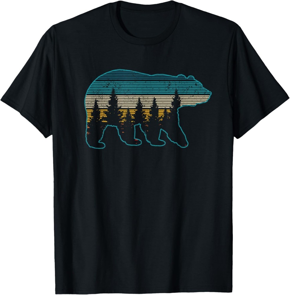 Bear Nature Grizzly Brown Black Bear Hiking Hunting Gift T-Shirt