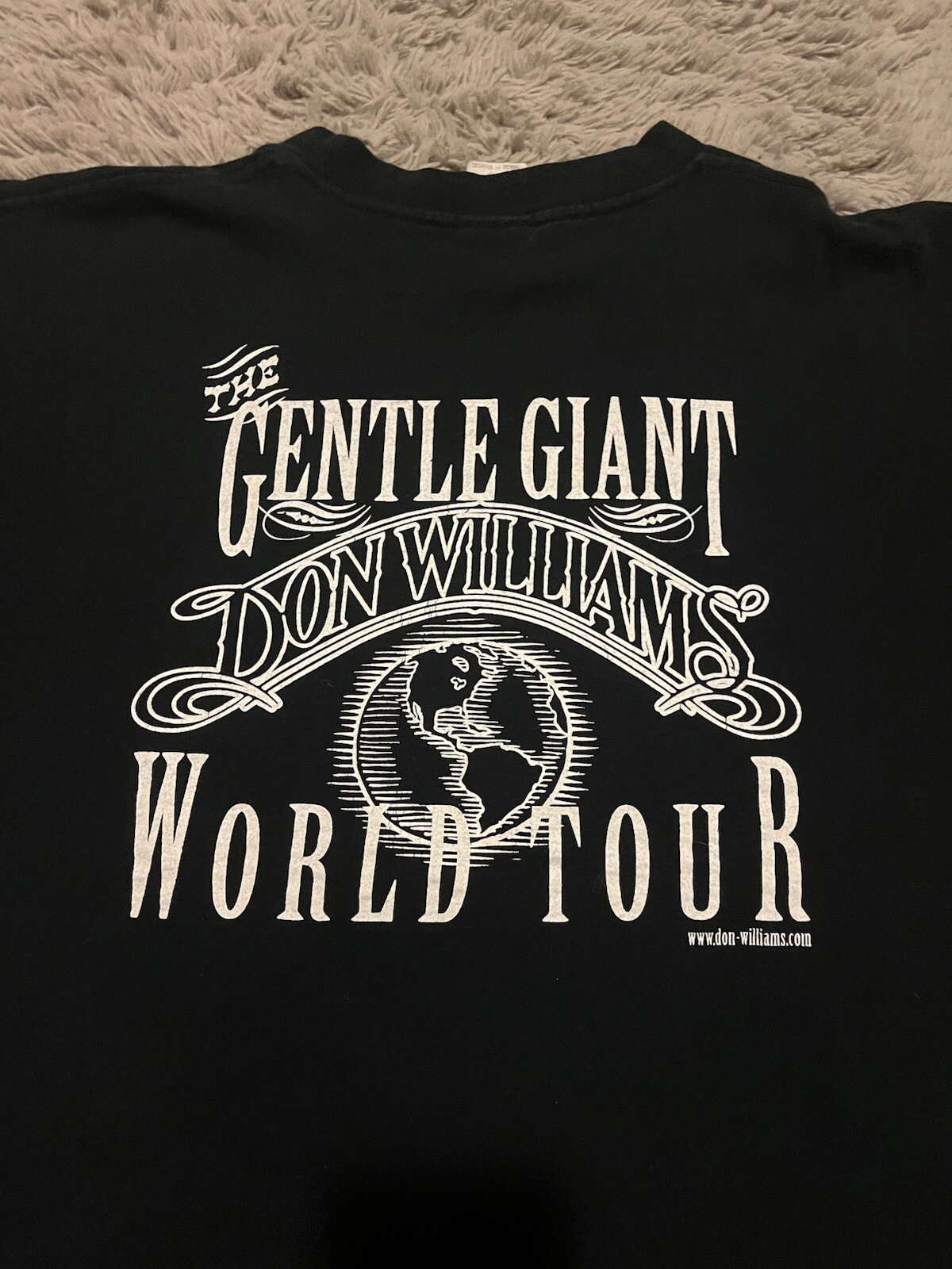 Size XL 1999 Don Williams The Gentle Giant World Tour Black T-Shirt Tee WCW Tag gallery