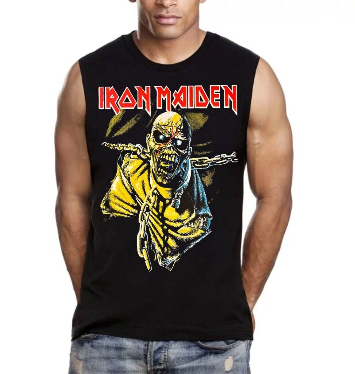 Iron Maiden Piece of Mind Rock Black Muscle Shirt gallery