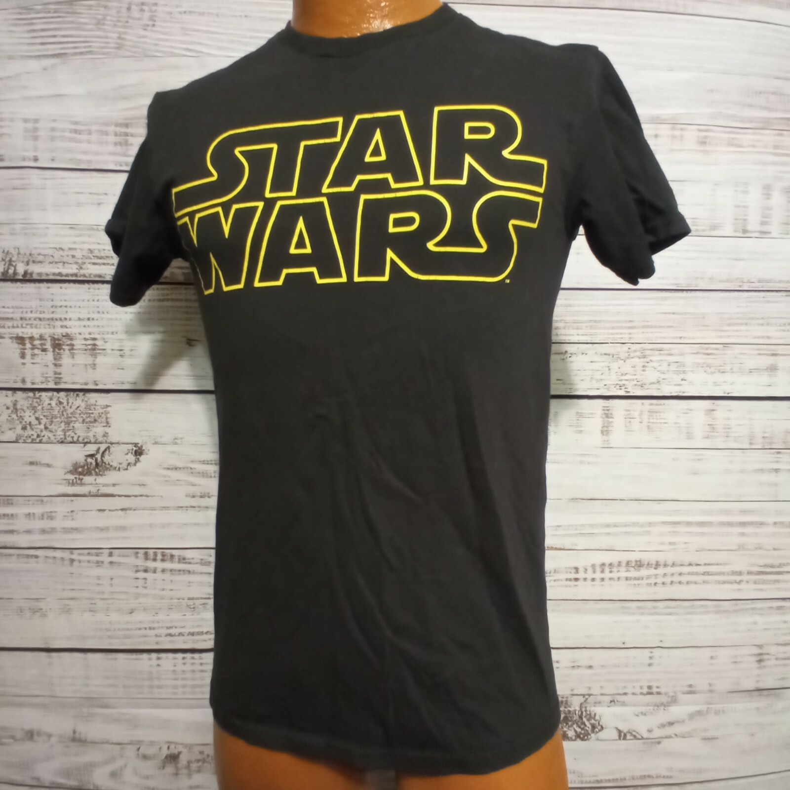 Star Wars T Shirt Mens S Black Classic Movie Logo Pop Culture Retro Scifi 70s