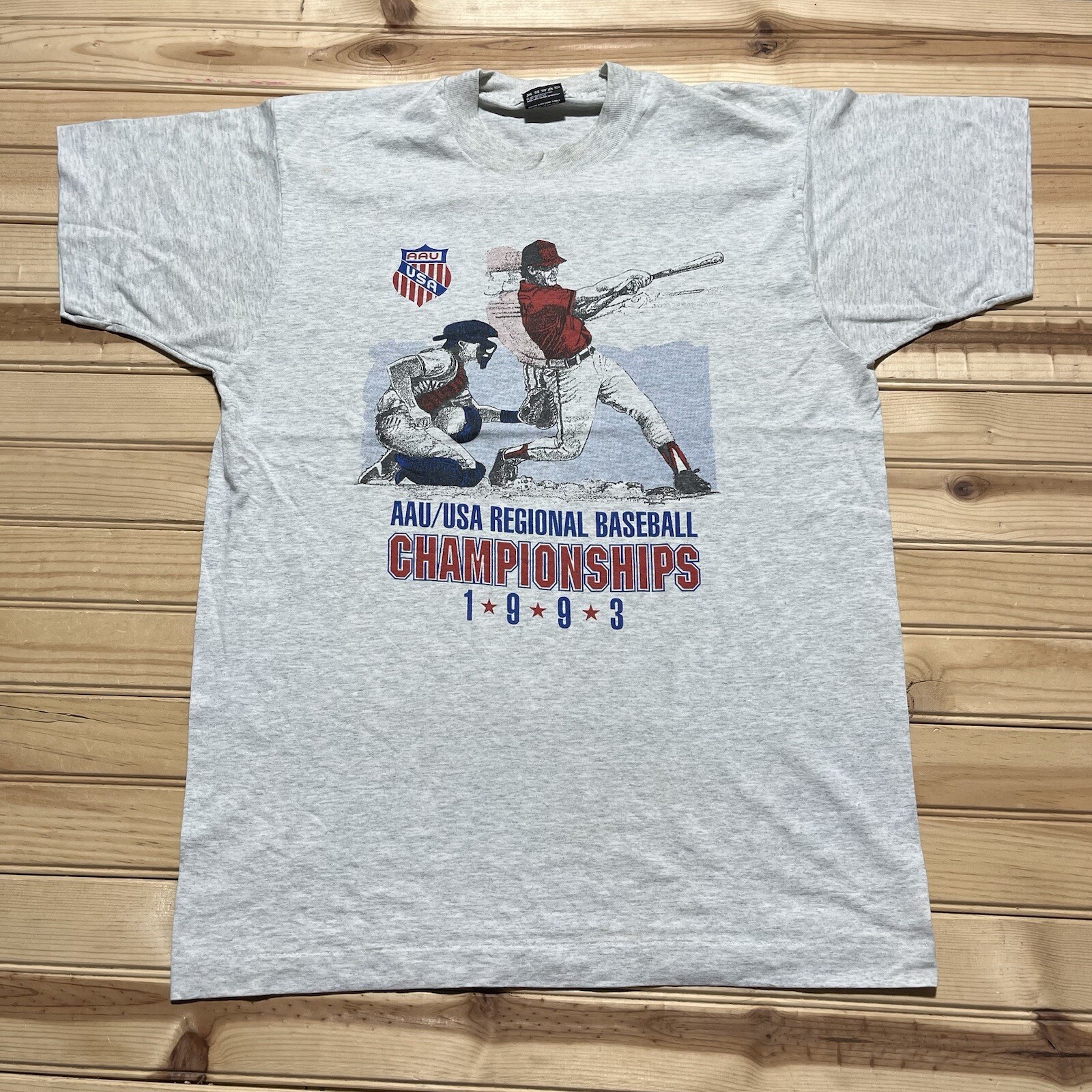 Vintage 90s AAU USA National Baseball Championships Shirt Size Large 1993
