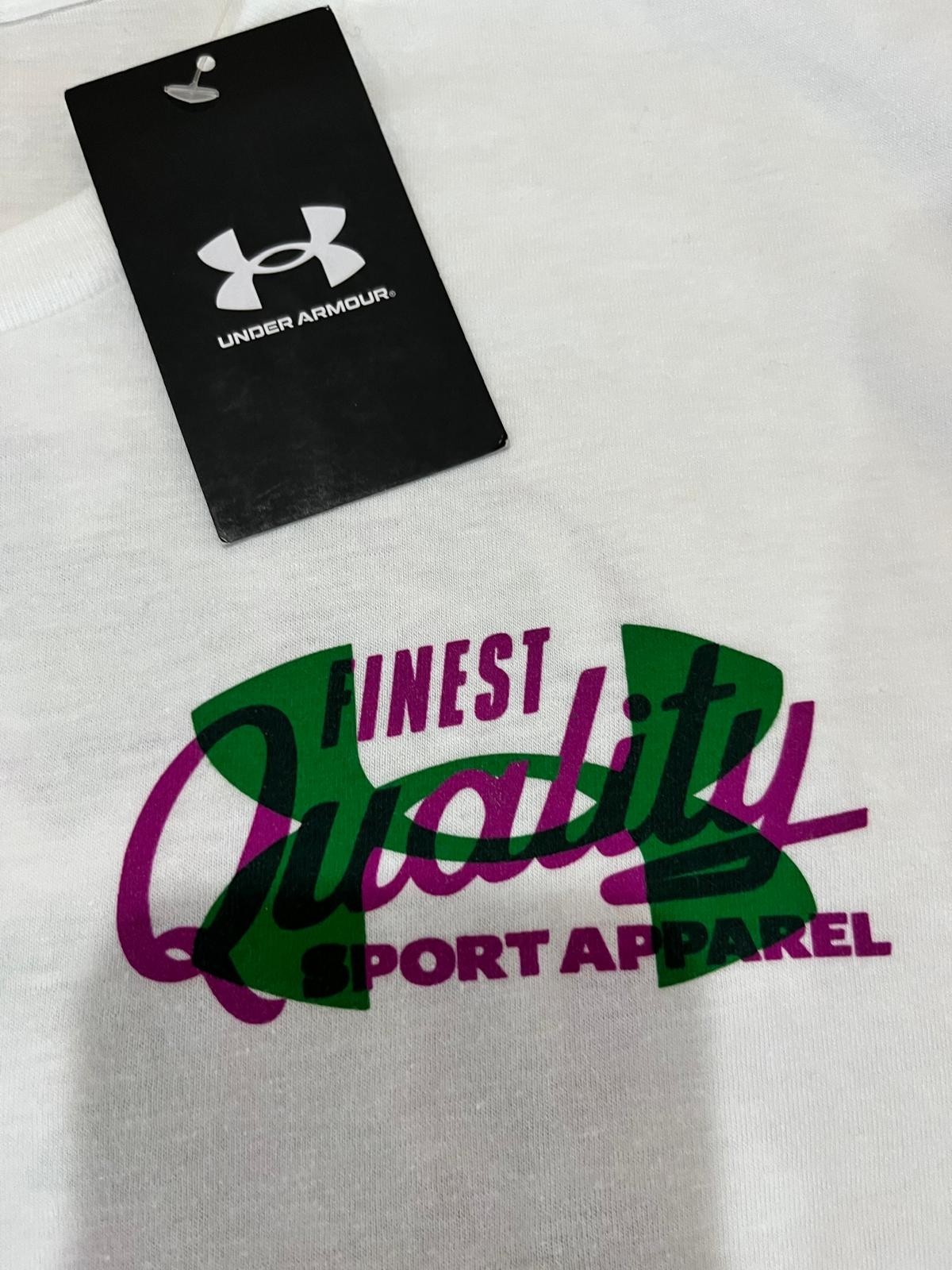 Under Armour Men's Extra Large XL Vintage Type T-Shirt White Loose NWT gallery
