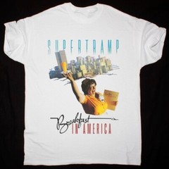 NEW SUPERTRAMP BREAKFAST IN AMERICA Gift For Fan White Size S-5XL Shirt OM98